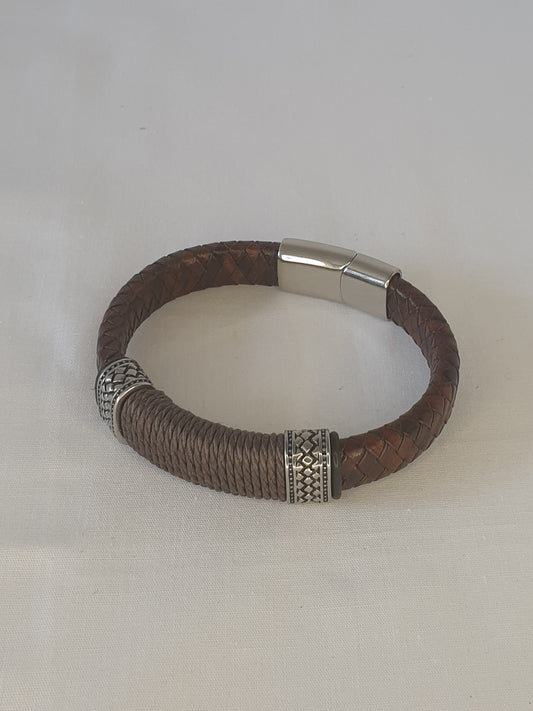 Prachtige lederen armband