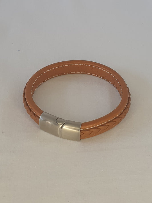 Karamel kleurige lederen armband