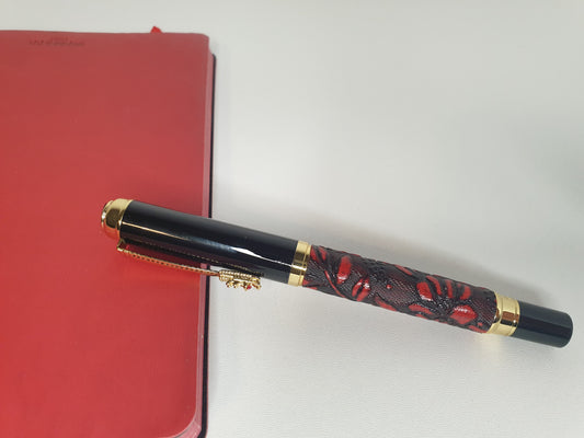 Luxury Roller ball Pen - "The dragon" - red